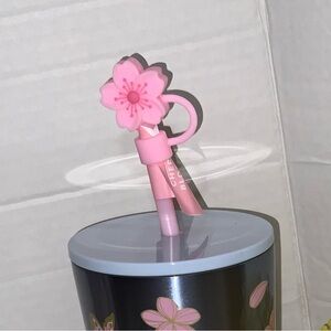 Stanley/Starbucks Cherry Blossoms Straw Cover ~Pink